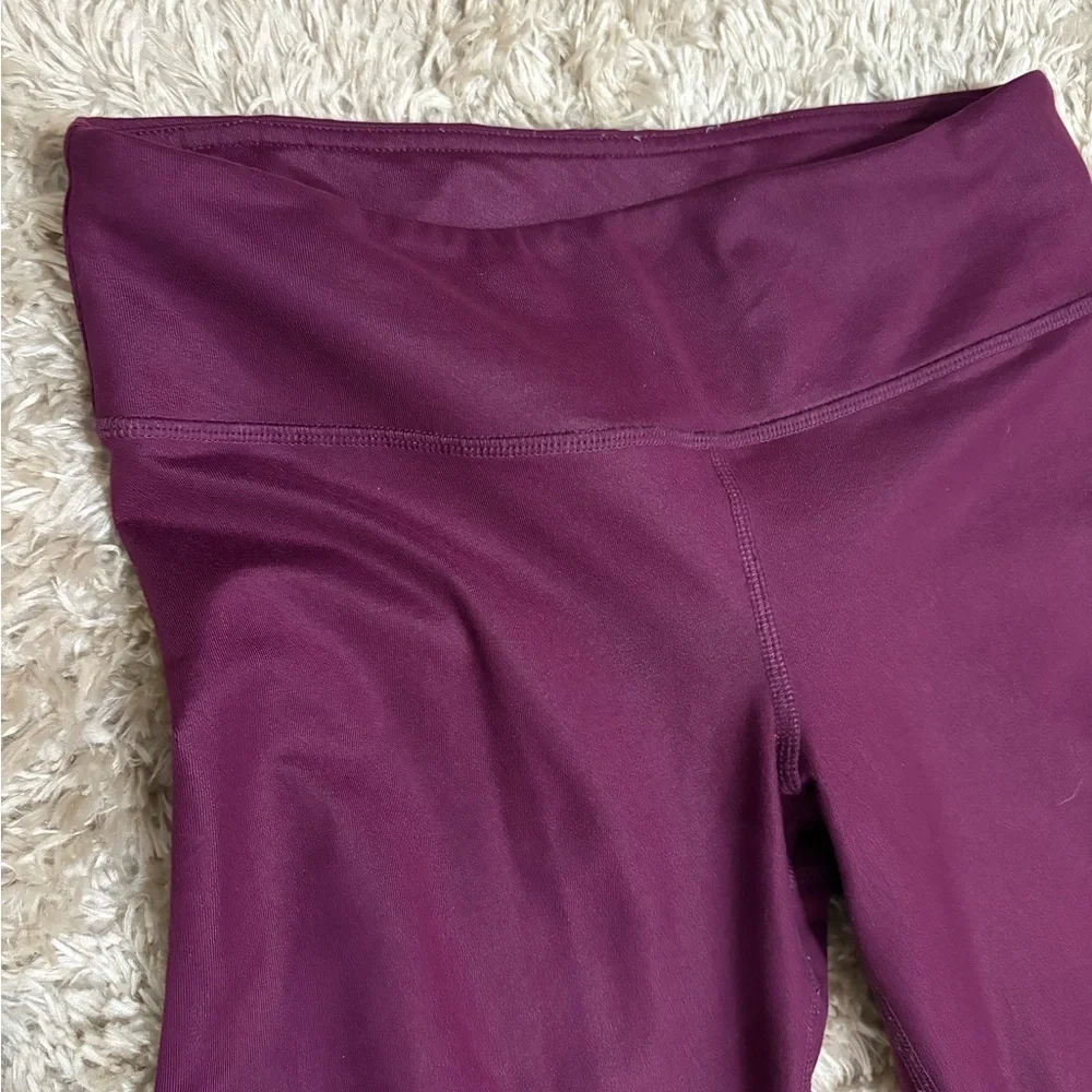 Alo Yoga Idol Leggings Purple Ruched Pocket Tight Size Small Long